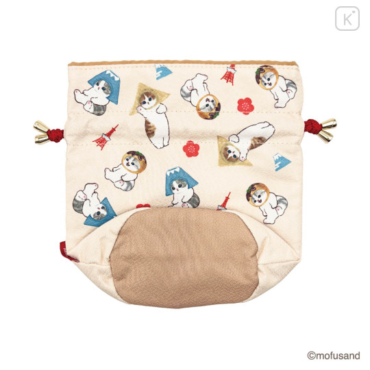 Japan Mofusand Drawstring Bag - Chirimen Mt. Fuji - 4