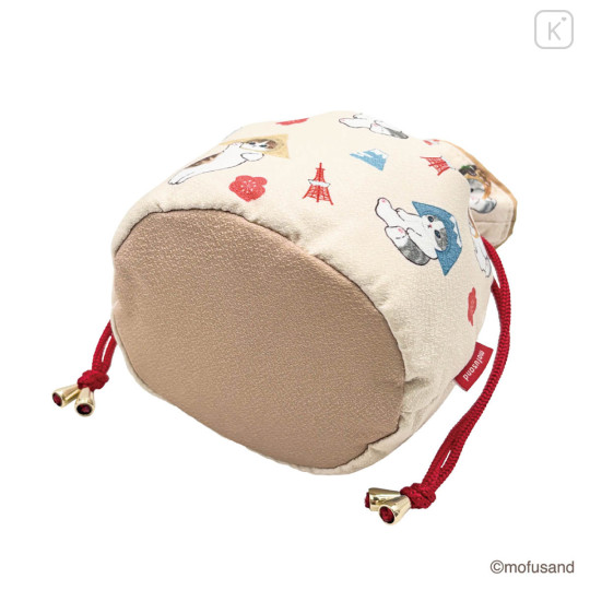 Japan Mofusand Drawstring Bag - Chirimen Mt. Fuji - 5
