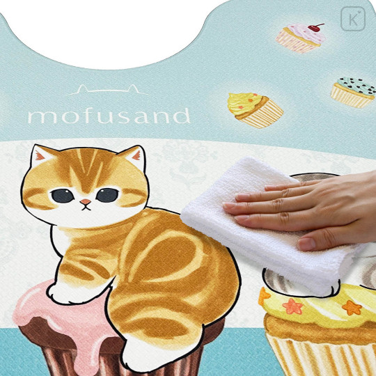 Japan Mofusand PVC Toilet Mat - Cupcake Cat - 4