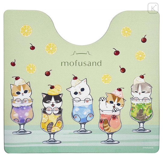 Japan Mofusand PVC Toilet Mat - Cream Soda Cat - 1
