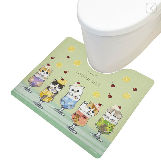Japan Mofusand PVC Toilet Mat - Cream Soda Cat - 3