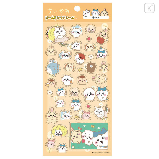 Japan Chiikawa Gold Foil Clear Seal Sticker - Chiikawa : Happy Selfie - 1