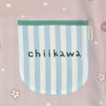 Japan Chiikawa Apron - Chiikawa & Rakko : Pink Flower Stripe - 4