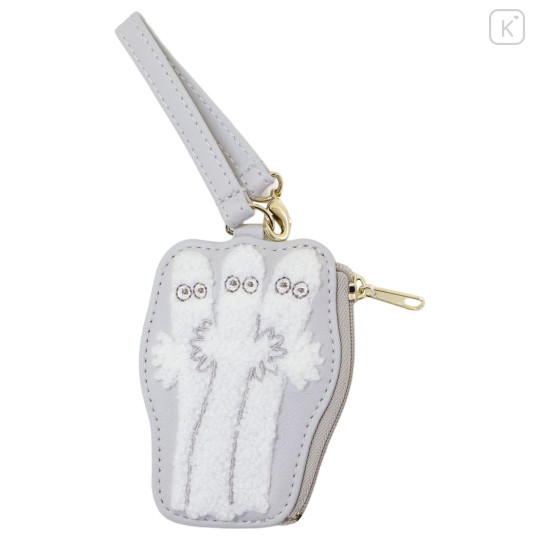 Japan Moomin Die-cut Mini Pouch with Bag Charm - Hattifatteners : Grey - 1