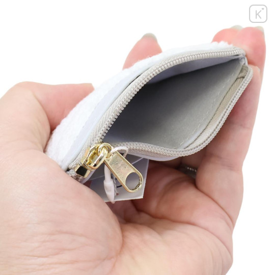 Japan Moomin Die-cut Mini Pouch with Bag Charm - Hattifatteners : Grey - 3