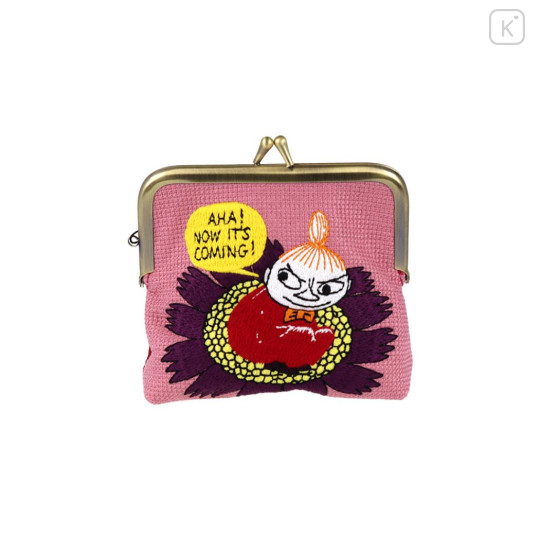 Japan Moomin Mini Gamaguchi Clasp Pouch - Little My : Red - 1