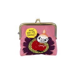 Japan Moomin Mini Gamaguchi Clasp Pouch - Little My : Red