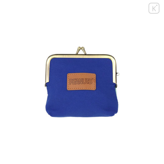 Japan Peanuts Mini Gamaguchi Clasp Pouch - Snoopy & Woodstock : Joe Cool - 2