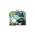 Japan Moomin Mini Gamaguchi Clasp Pouch - Moomintroll & Snufkin : Turquoise - 1