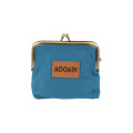 Japan Moomin Mini Gamaguchi Clasp Pouch - Moomintroll & Snufkin : Turquoise - 2