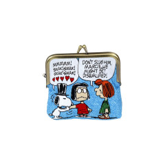 Japan Peanuts Mini Gamaguchi Clasp Pouch - Snoopy : New Life Kiss