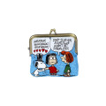 Japan Peanuts Mini Gamaguchi Clasp Pouch - Snoopy : New Life Kiss - 1