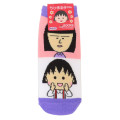 Japan Chibi Maruko Chan Socks - Momoko Sakura : Friend Purple White - 1