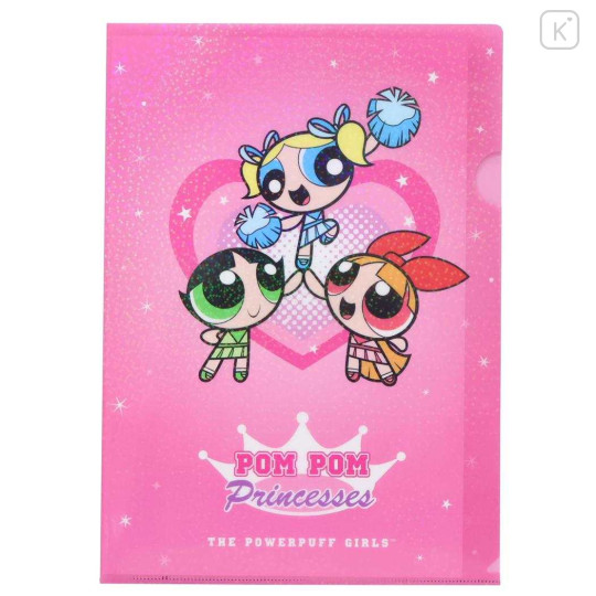 Japan The Powerpuff Girls A4 Clear File Folder - Pom Pom Princesses Pink - 1