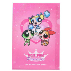 Japan The Powerpuff Girls A4 Clear File Folder - Pom Pom Princesses Pink