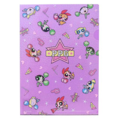 Japan The Powerpuff Girls A4 Clear File Folder - Cheerleader Purple