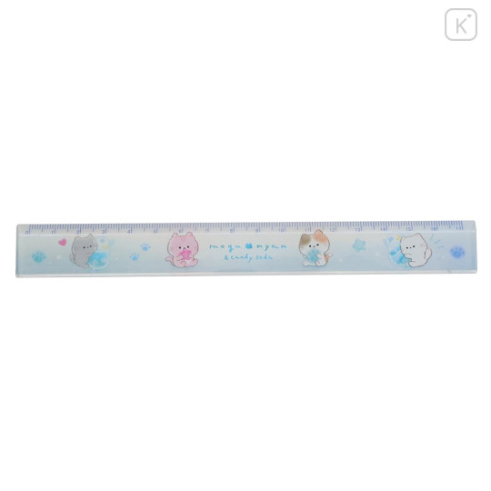 Japan Mogunyan Slim Ruler 17cm - Candy Soda Cat - 1