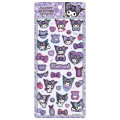 Japan Sanrio Glitter Sticker - Kuromi : Candy Gal Art Big Ribbon Leopard - 1