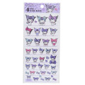 Japan Sanrio 4 Size Sticker - Kuromi : Gal Art Big Ribbon Leopard - 1