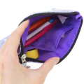 Japan Sanrio Glitter Flat Pouch Pencil Case - Kuromi : Gal Art Big Ribbon Leopard - 3