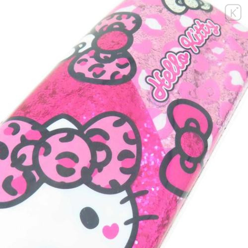 Japan Sanrio Pen Pouch Pencil Case - Hello Kitty : Gal Art Big Ribbon Leopard - 4