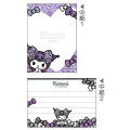 Japan Sanrio Mini Notepad - Kuromi : Gal Art Big Ribbon Leopard - 2