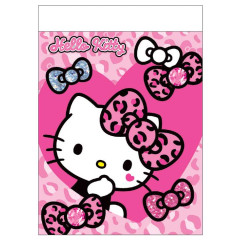 Japan Sanrio Mini Notepad - Hello Kitty : Gal Art Big Ribbon Leopard