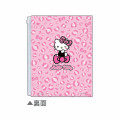 Japan Sanrio A4 Zipper 6 Pockets Clear File - Hello Kitty : Gal Art Big Ribbon Leopard - 2