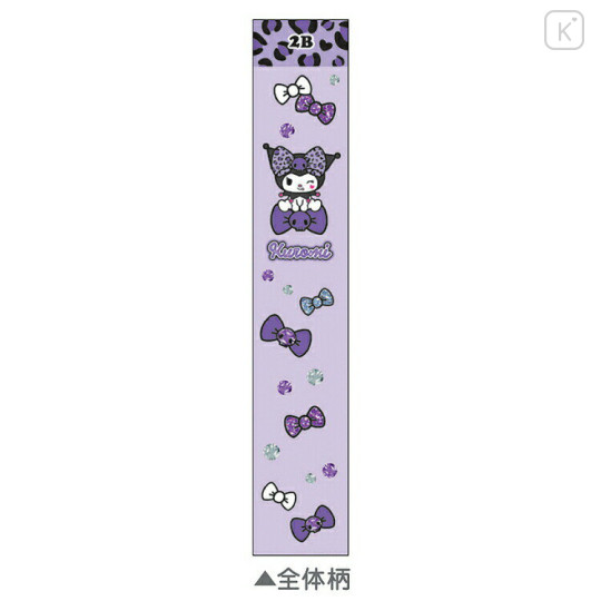 Japan Sanrio 2B Pencil - Kuromi : Gal Art Big Ribbon Leopard - 2