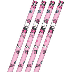 Japan Sanrio 2B Pencil - Hello Kitty : Gal Art Big Ribbon Leopard