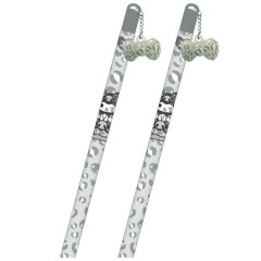 Japan Sanrio Mascot 2B Pencil - Kuromi : Gal Art Big Ribbon Leopard Grey