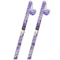 Japan Sanrio Mascot 2B Pencil - Kuromi : Gal Art Big Ribbon Leopard Purple - 1