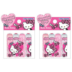 Japan Sanrio Pencil Cap Set - Hello Kitty : Gal Art Big Ribbon Leopard