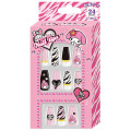 Japan Sanrio Nail Tips - My Melody : Gal Art Big Ribbon Zebra - 1