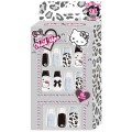 Japan Sanrio Nail Tips - Hello Kitty : Gal Art Big Ribbon Leopard Silver - 1