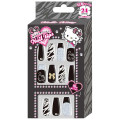 Japan Sanrio Nail Tips - Hello Kitty : Gal Art Big Ribbon Leopard Zebra - 1
