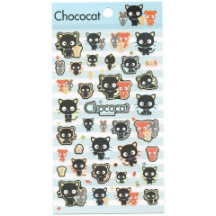 Japan Sanrio Gold Accent Sticker - Chococat : Light Blue