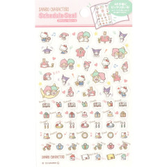 Japan Sanrio Schedule Sticker - Characters Pink
