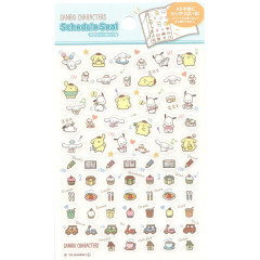 Japan Sanrio Schedule Sticker - Characters Light Blue