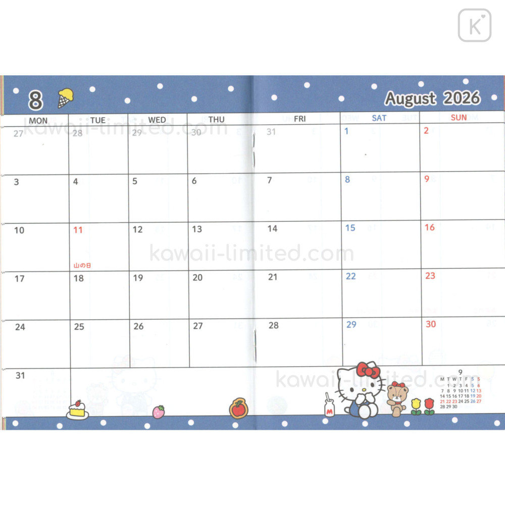 【当時物】激レア　HELLO KITTY 2006 SCHEDULE BOOK Hello Kitty 2026 Schedule Book B6 Weekly Block Sanrio Japan