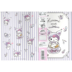 Japan Sanrio A6 Monthly Schedule Book - Kuromi : Beauty 2026
