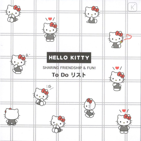 Japan Sanrio Memo Pad - Hello Kitty : Todo List Love - 1