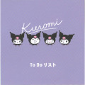 Japan Sanrio Memo Pad - Kuromi : Todo List Funny Face - 1