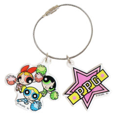 Japan The Powerpuff Girls Wire Key Ring Charm Keychain - Cheerleader