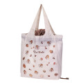 Japan Disney Eco Shopping Bag & Bottom Plate - Chip & Dale : Chestnut - 1