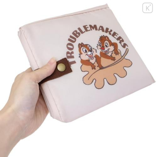 Japan Disney Eco Shopping Bag & Bottom Plate - Chip & Dale : Chestnut - 4