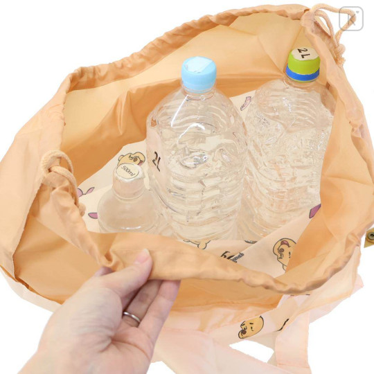 Japan Disney Eco Shopping Bag & Bottom Plate - Winnie the Pooh : Friends Beige - 3