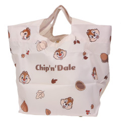 Japan Disney Mini Eco Lunch Bag & Bottom Plate - Chip & Dale : Chestnut