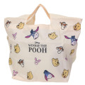 Japan Disney Mini Eco Lunch Bag & Bottom Plate - Winnie the Pooh : Friends Beige - 1