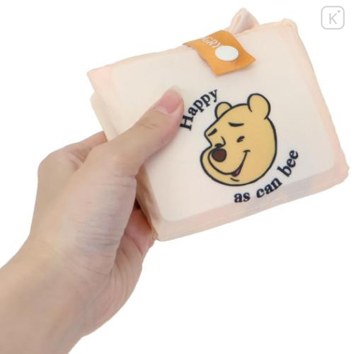 Japan Disney Mini Eco Lunch Bag & Bottom Plate - Winnie the Pooh : Friends Beige - 4